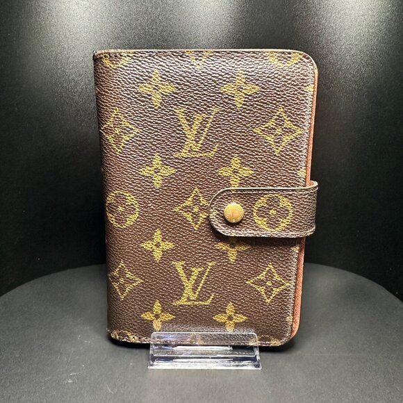 Louis Vuitton Monogram Canvas Leather Zipper Bifold Papier Wallet with box - EUC - Picture 2 of 10